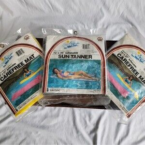 The Wet Set Pool Floating Mats Sun-tanner Carefree Float Mat Unopened VTG